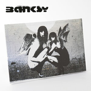BANKSY CANVAS ART frK[ LoX A[gt@ubNpl "Devil Girls" 60cm × 40cm oNV[  fr K[ Mtg