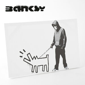 BANKSY CANVAS ART L[X փOhbO LoX A[gt@ubNpl "Haring Dog" 60cm × 40cm oNV[  dog Mtg