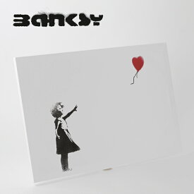 BANKSY CANVAS ART キャンバスアートファブリックパネル "Heart Balloon Girl" 60cm × 40cm バンクシー ハート バルーン ガール 【】 ギフト