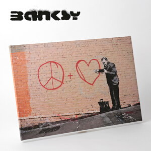 BANKSY CANVAS ART キャンバスアートファブリックパネル "Heart Doctor" 60cm × 40cm バンクシー ドクター ギフト