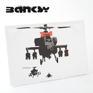 BANKSY CANVAS ART LoX A[gt@ubNpl "Helicopter Bow" 60cm × 40cm oNV[ wRv^[ { Mtg
