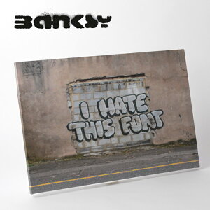 BANKSY CANVAS ART LoXA[gt@ubNpl "I Hate This Font" 60cm × 40cm oNV[ tHg Mtg