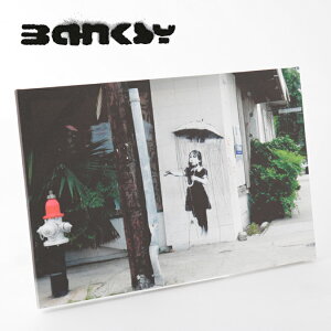 BANKSY CANVAS ART LoX A[gt@ubNpl "Rain Under Umbrella" 60cm × 40cm oNV[ J P Mtg
