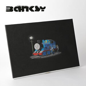 BANKSY CANVAS ART g[}X LoXA[gt@ubNpl "Thomas" 60cm × 40cm oNV[ Mtg