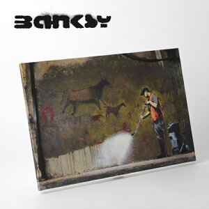 BANKSY CANVAS ART LoXA[gt@ubNpl "Wall Washer" 60cm × 40cm oNV[ EH[ EHbV[ Mtg