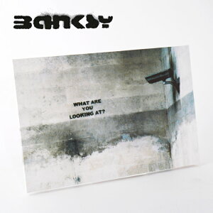BANKSY CANVAS ART LoX A[gt@ubNpl "What Are You Looking At" 60cm × 40cm oNV[ J eLXg Mtg