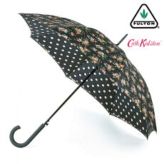 FULTON×CathKidstonフルトンキャスキッドソンブルームズベリーBloomsburyキングスウッドローズチャコール傘レディース長傘女性用正規かさプレゼントギフト