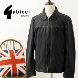 Gabicci 英国製 レザー 革ジャン ジャンパー ジャンバー ハリントンジャケット MADE IN UK 2025AW 新作 スイングジャケット ブラック シープレザー リアルレザー 本革 ブルゾン ジャケット アウター ガビッチ モッズファッション トラッド ユニセックス