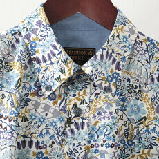 Gabicciメンズ長袖シャツガビッチフローラルMaddoxStreetLondon19SS新作レトロフィストラルモッズファッションプレゼントギフト