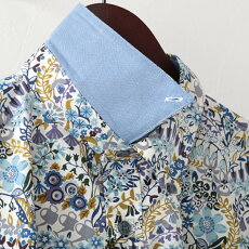 Gabicciメンズ長袖シャツガビッチフローラルMaddoxStreetLondon19SS新作レトロフィストラルモッズファッションプレゼントギフト