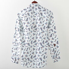 Gabicciメンズ長袖シャツガビッチフローラルMaddoxStreetLondon19SS新作レトロホワイトモッズファッションプレゼントギフト