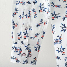 Gabicciメンズ長袖シャツガビッチフローラルMaddoxStreetLondon19SS新作レトロホワイトモッズファッションプレゼントギフト