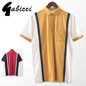 Gabicci メンズ ポロシャツ ポロ ライン ガビッチ 20s 2色 ネイビー オート レトロ モッズファッション ギフト トラッド