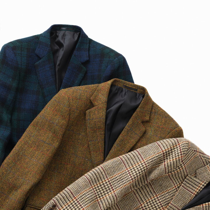 楽天市場 ハリスツイード メンズ ウールジャケット 22aw 新作 Harris Tweed Clothing チェック ファインウール メンズ Pure Fine Wool Jacket 上着 ハリス ツイード ギフト 高級 テイラー トラッド Clozest モッズメンズレディース