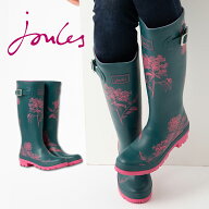 Joules ジュールス 長靴 レインブーツ ラバーブーツ ウェリープリント WELLY PRINT グリーン ピンク あじ…