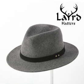 Laird Hatters メンズ フェドラハット 英国製 ウールハット フェルトハット レアードハッター 20s Hunter Fedora 帽子 イギリス製 グレー レディース モッズファッション 紳士 ホワイトデー トラッド