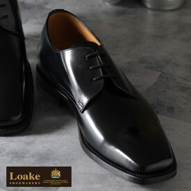 Loake England ローク 革靴 本革 メンズ L1 253 プレーンタイシューズ ブラック プレーントゥ スクエアトゥ ドレスシューズ レザーシューズ 英国王室御用達 G 4E ビジネス カジュアル ギフト トラッド