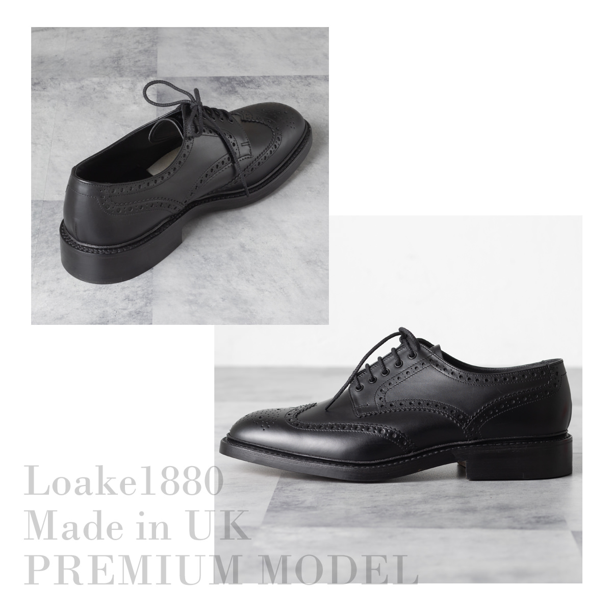 セール SALE Loake England メンズ シューズ ロークイングランド 1880 レザーシューズ 革靴 本革 CHESTER プレミアム  F 3E ウイングチップ ブラック フルブローグ ビジネス フォーマル ギフト トラッド | CLOZEST モッズメンズレディース