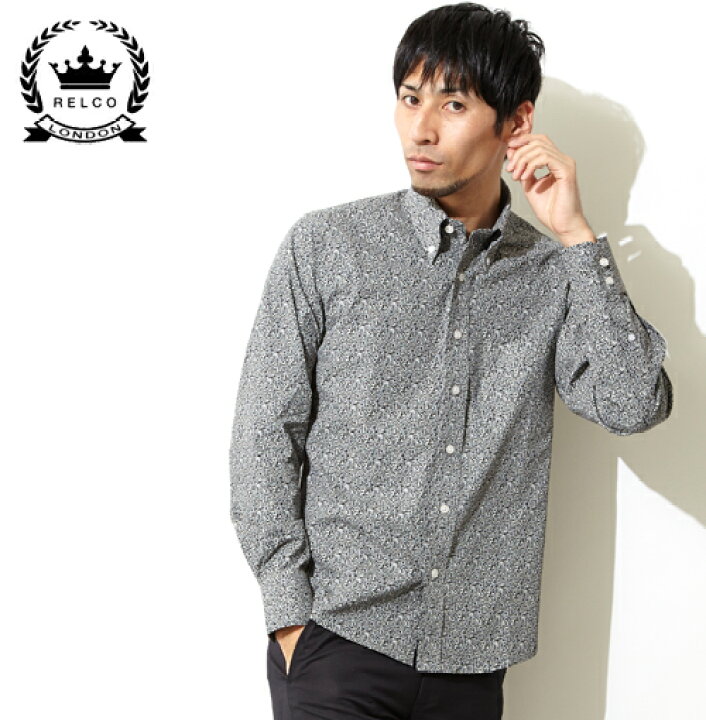 楽天市場 Relco シャツ レトロ 花柄 長袖 レルコ メンズ モッズファッション ギフト トラッド Clozest モッズメンズレディース