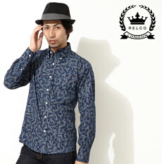 RELCOレルコ長袖シャツ花柄シャツ15AWブッシュフラワーレトロプレミアムコレクションメンズモッズファッション