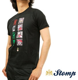 ストンプ Stomp Tシャツ T シャツ From Italy with love ブラック Black モッズスクーター ロゴ コットン UK モッズ scm044black *xs *s *m ギフト トラッド