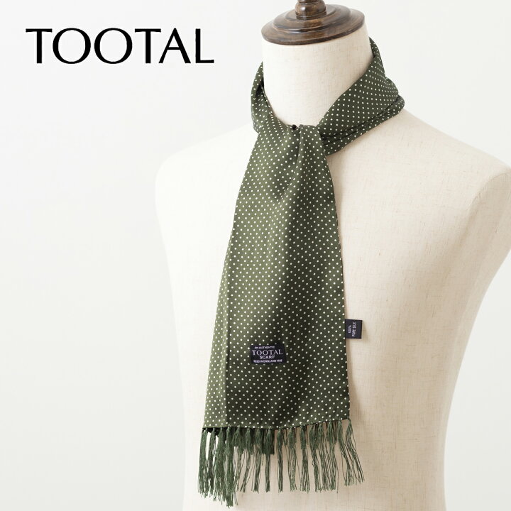 楽天市場】Tootal Vintage ユニセックス ピュアシルク スカーフ ポルカ  
