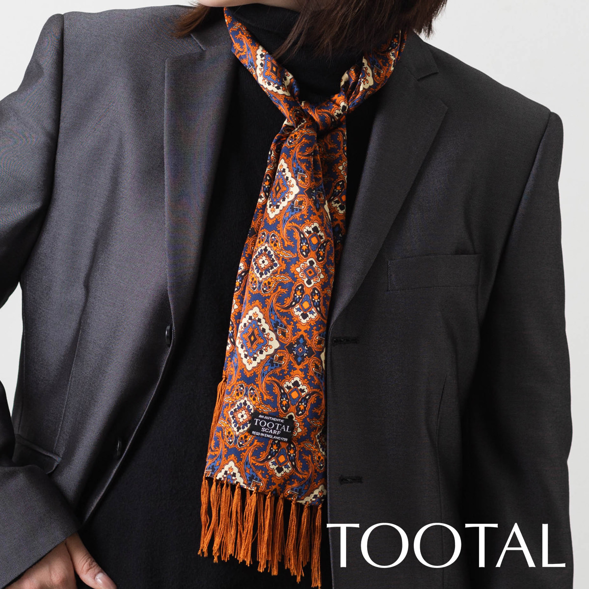 楽天市場】Tootal Vintage ユニセックス ピュアシルク スカーフ