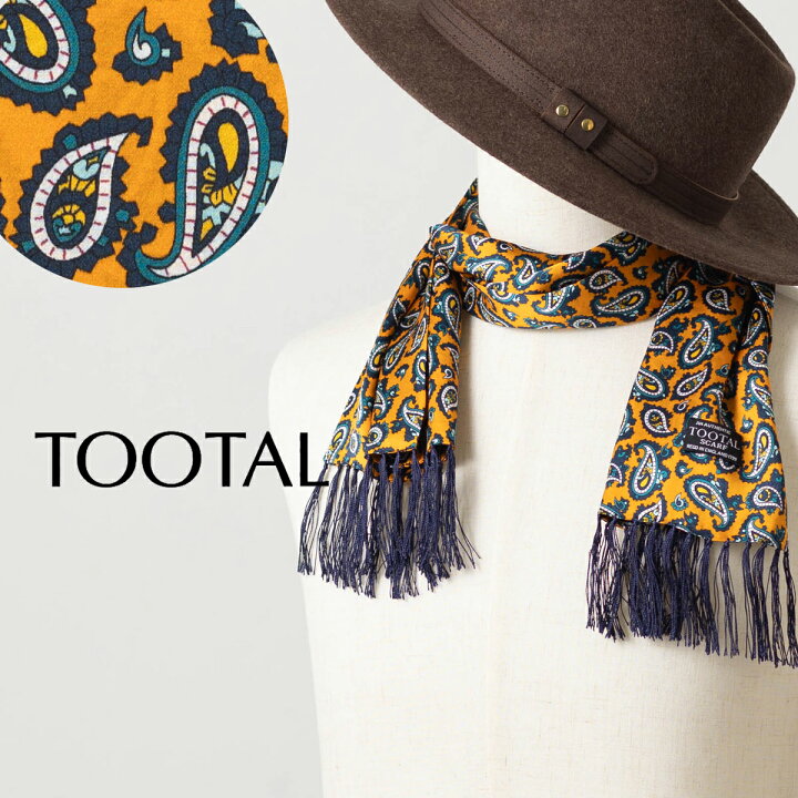 Silk scarf tootal スカーフ Tootal, a long-established British brand, reproduction rayon scarf, un