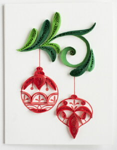 Quilling Card(�N�C�����O�J�[�h) �N���X�}�X�J�[�h Red Ornament �@�I�[�i�����g