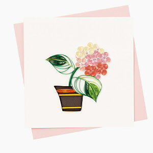 Quilling Card(NCOJ[h) O[eBOJ[h Pink Pot Flowers sN̂