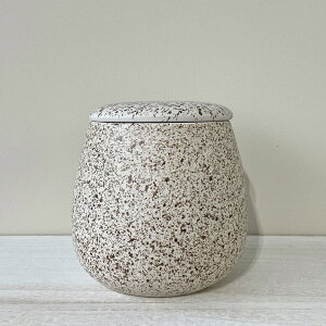 D&M(ディーアンドエム) アルーラポット 蓋付 ナチュラル Ф13×H12cm 4号 鉢カバー 鉢 鉢ポット 蓋付き フラワーポット ラウンドポット カバー 底穴なし セラミック プランター 室内 植物 観葉植