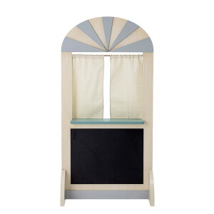 Bloomingville MINI(ブルーミングヴィルミニ) パペットシアター人形劇 舞台 パペット シアター シアター型 カーテン 木製 裏表2way おもちゃ ごっこ遊び お店屋さんごっこ 棚 子供 子ども こども キ