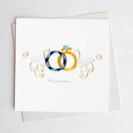 Quilling Card(クイリングカード) グリーティングカード Wedding Ring ウェディング