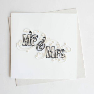 Quilling Card(クイリングカード) グリーティングカード Mr & Mrs カップル
