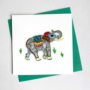 Quilling Card(NCOJ[h) O[eBOJ[h Elephant@