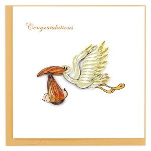 Quilling Card(クイリングカード) グリーティングカード Stork Delivery 出産