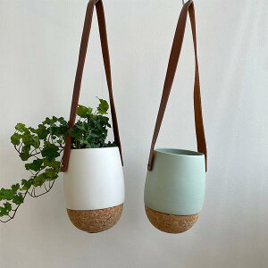 Bloomingville(ブルーミングヴィル) コルク ハンギング フラワーポット D13 4号 ハンギング ハンギングプランター 鉢 吊り下げ プランター 植物 室内 ポット 吊るし 吊るし鉢 上から 部屋 壁掛け