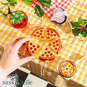 Sass&Belle(サスアンドベル) ピザスライスオーナメント 5個セット