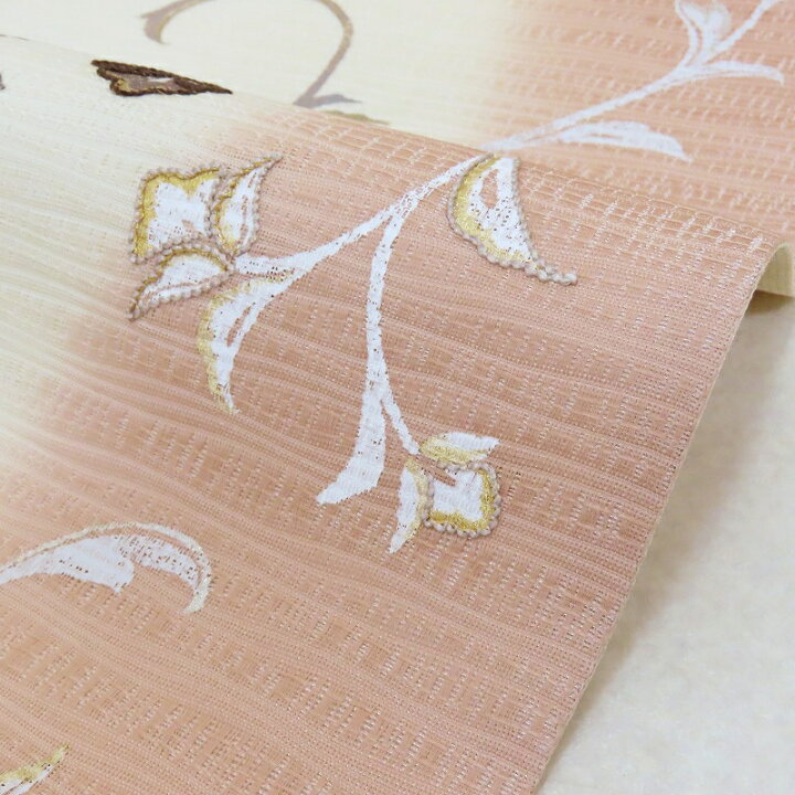 楽天市場】袋帯 相良手刺繍 手描き染 蔓草模様 御仕立上り ガード加工 