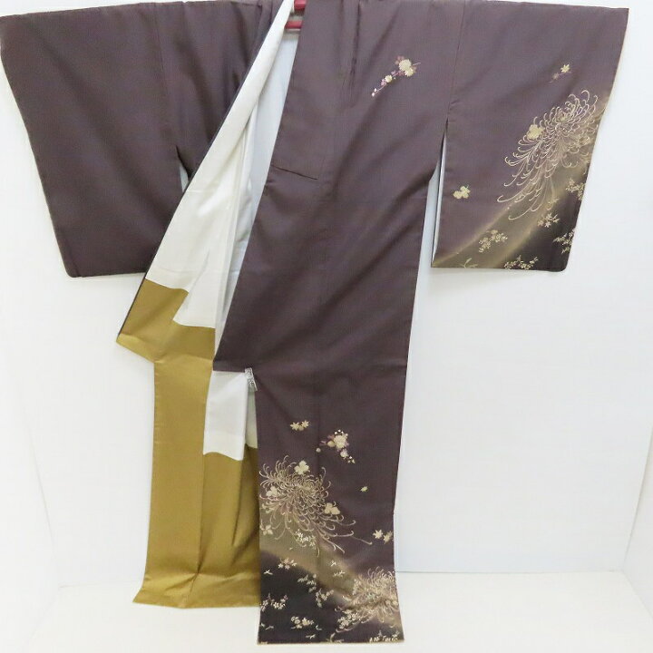 楽天市場】汕頭刺繍 刺繍 乱菊 訪問着 紬地 御仕立上り(3307)LYM 