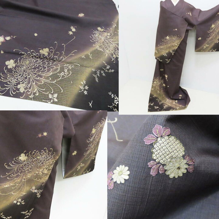 楽天市場】汕頭刺繍 刺繍 乱菊 訪問着 紬地 御仕立上り(3307)LYM 