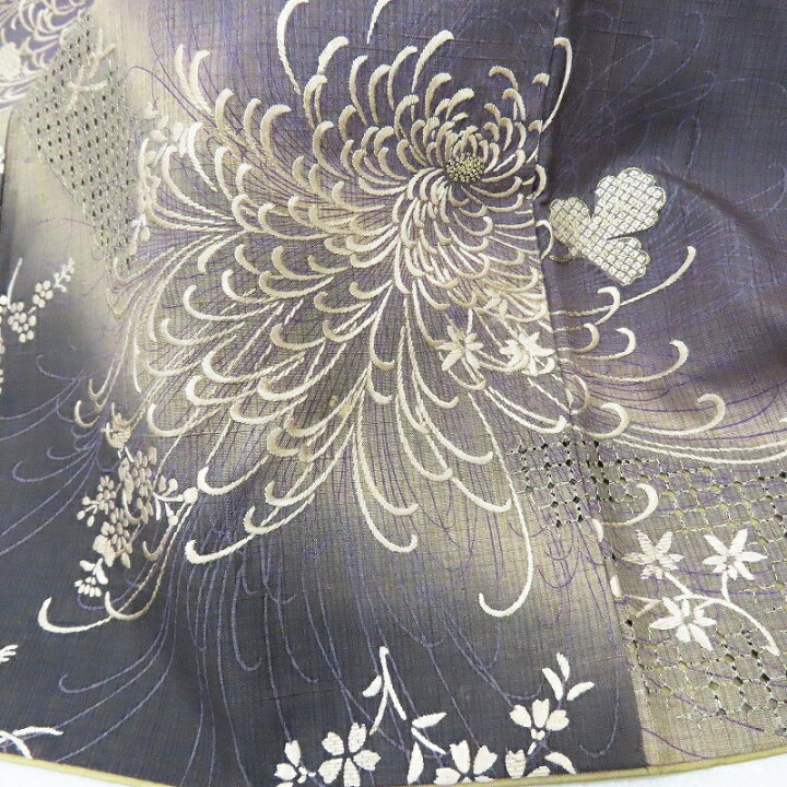 楽天市場】汕頭刺繍 刺繍 乱菊 訪問着 紬地 御仕立上り(3307)LYM 
