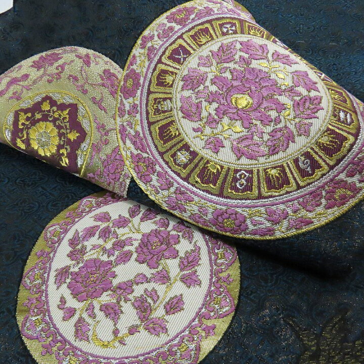 楽天市場】袋帯 じゅらく 新品 帝王紫 鏡裏文様 正倉院華文 御仕立上り 
