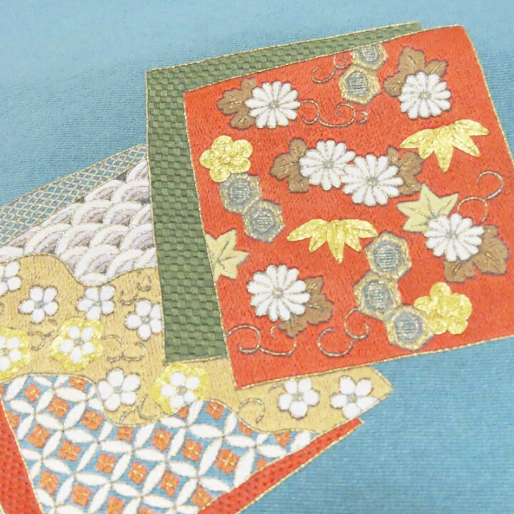 楽天市場】名古屋帯 刺繍 色紙重文 九寸名古屋帯 御仕立上り(3303)LYM 