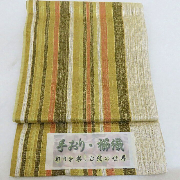 楽天市場】袋帯 手織り 櫛織 新品 縞の世界 お茶席帯 カジュアル帯 