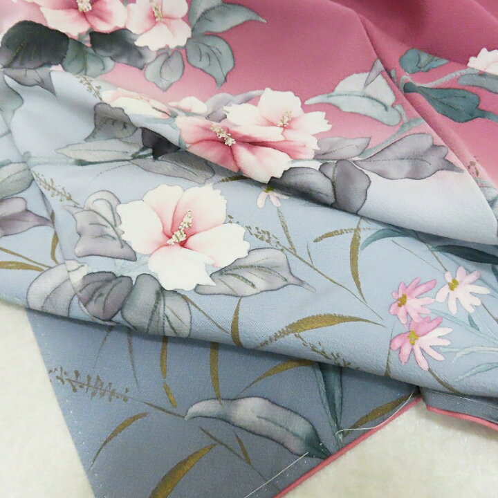 鮮やかなブルー 二代目 清次郎 花海棠 訪問着&共袋帯1F棚