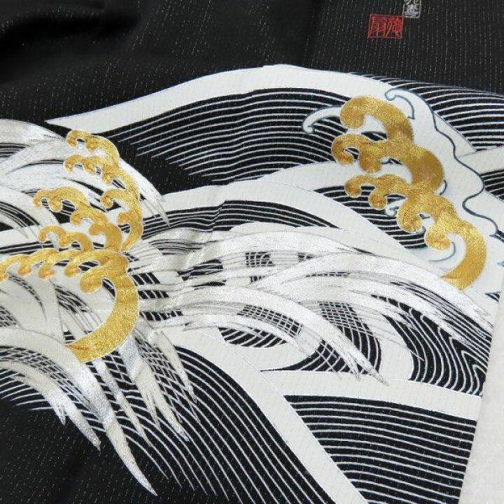 楽天市場】黒留袖 藤林徳扇 プラチナ99,9% 金銀刺繍 トール寸 黒留袖 