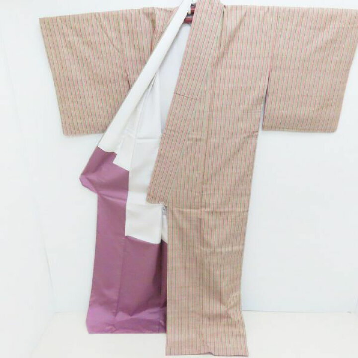 楽天市場】小紋 紬 三本縞 御仕立上り(3177)LYM : きもの club 藤
