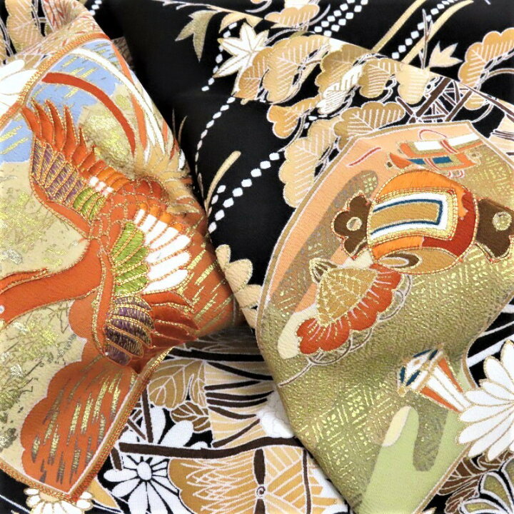 楽天市場】千總 黒留袖 京の老舗450余年 檜扇鳳凰紋 金駒刺繍 黒留袖 