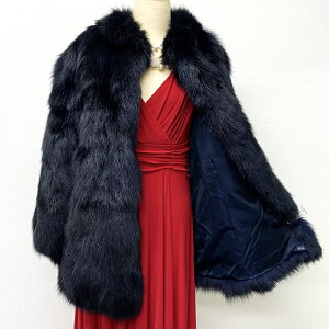 �є�R�[�g ���J���[�t�H�b�N�X fox realfur ���A���t�@�[ �~�f�B�A���� ����72cm ������128cm club��(N859)l-y